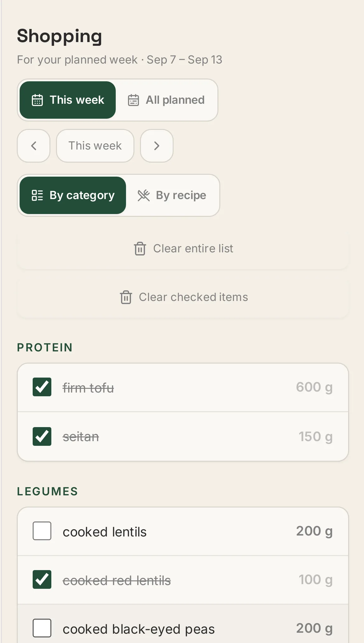 Shopping List
